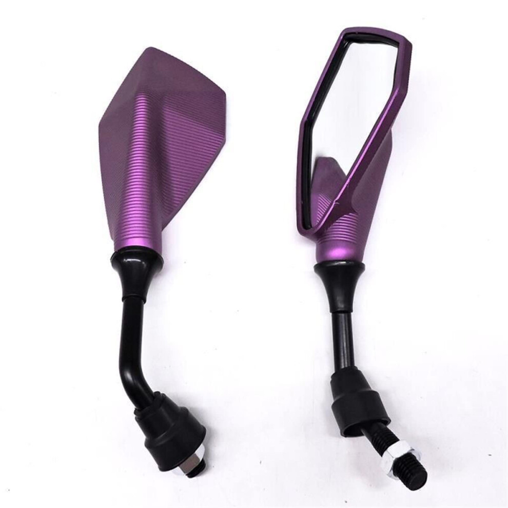 Rearview Mirror Handlebar Mounted For Bicycle Scooter Motorcycle - Reversing Mirror Aluminum Alloy Universal Fit Purple 9067246457198