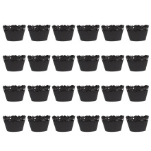 24Pcs Hålade Förpackningar Tårtdekoration Halloween Tårtvåtta
