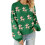 Pull de vacances de noël pour femmes, avec détail de-Vert L 1