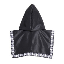 Costume de Cosplay de sorcière d'halloween, Cape à capuche,-Noir