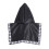 Costume de Cosplay de sorcière d'halloween, Cape à capuche,-Noir 1