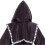Costume de Cosplay de sorcière d'halloween, Cape à capuche,-Noir 2
