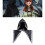 Costume de Cosplay de sorcière d'halloween, Cape à capuche,-Noir 3