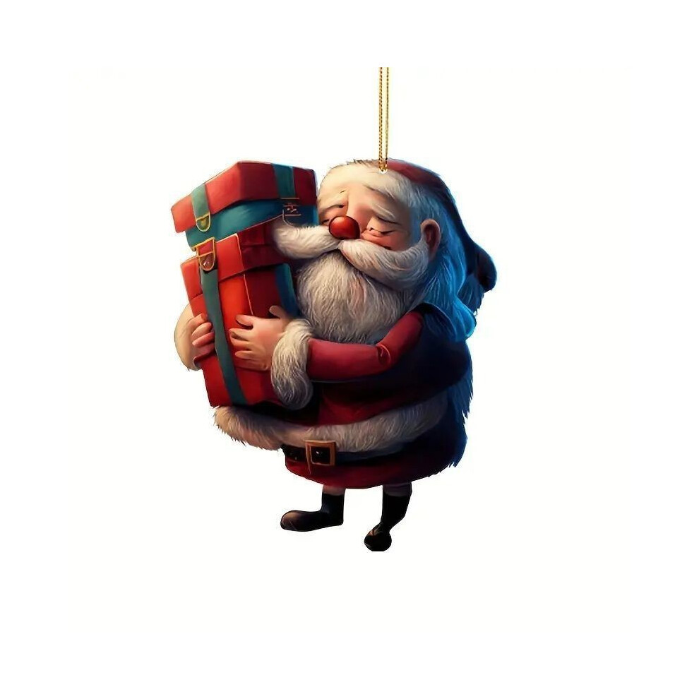 (Style C) Christmas Acrylic Car Pendant With Santa Design For Accessories Vehicle Holiday-image-OPC-PMNJYDY-NEW