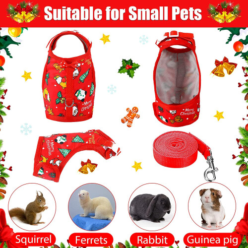 Small Pet Harness and Leash Set Escape-Proof Rabbit-green M 2