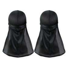 2Stk Langschwanz Durag Seidiges Kopftuch Für Events