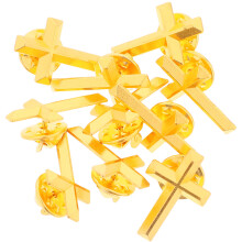 10Stk Goldene Broschen Zinklegierung Schmuck DIY Halsschmuck