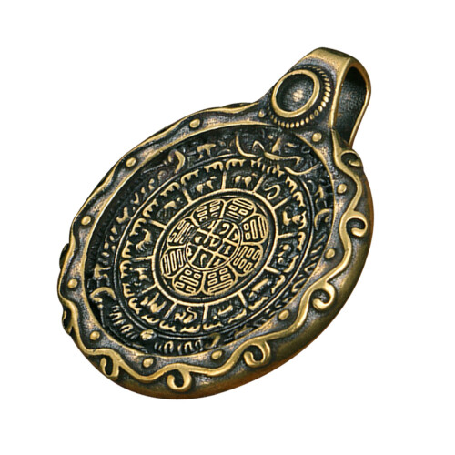 Eight-Diagram Hanger Retro Messing Gift Hangende Ketting 1