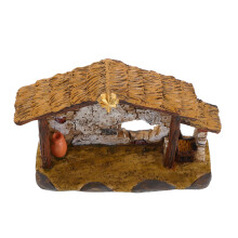 Resin Kerststal Figuur 8,5 Cm Voor Bureau Of Kersttafel