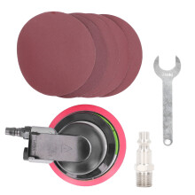 5in Pneumatic Orbital Sander with 5 Sandpapers, 10,000RPM