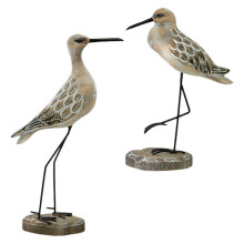 2Stk Küsten Möwen Figur: Holz Seevogel Statue – Nautisch