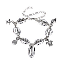 Women Fußkettchen Muschel Für Damen Silber