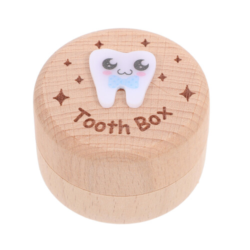 Wood Tooth Box Primer Bebé Madera Regalo 2