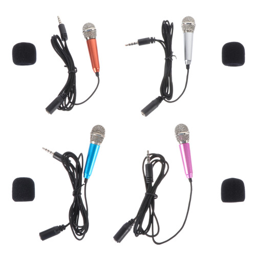 4 Unidades Microfones Para Mini De Mão Para Karaokê 1