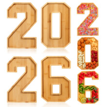 Set 2026 Ifyllbara Siffror: Trächarcuteriebricka Med Fack För Mat