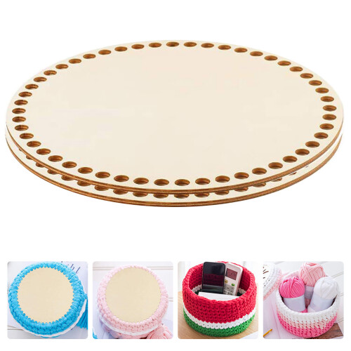 2Pcs Cesta De DIY Com Fundo Trançado Para Artesanato 2