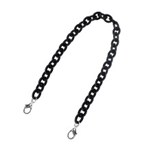 Corrente Acrílico 60Cm Para Bolsa Fivela De Liga Artesanato (Preto)