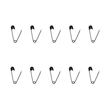 2000 Unidades Preto Mini Pino Segurança Metal 2,2 Cm