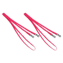 2St Barnvantar I Nylon Med Clips Och Hållare I Rosarött