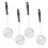 4Pièces Acier Noir Cuisine Maison Écumoire Polyvalente 6