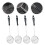 4Pièces Acier Noir Cuisine Maison Écumoire Polyvalente 5