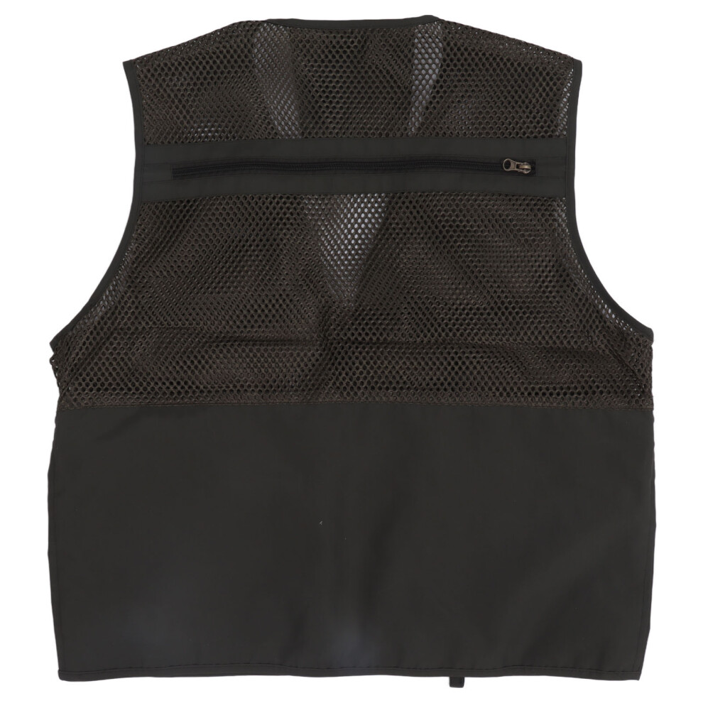Breathable Nylon Mesh Fishing Vest for Men, Quick Dry, Multi-Pockets, XL-image-OPC-PMNKPDQ-NEW