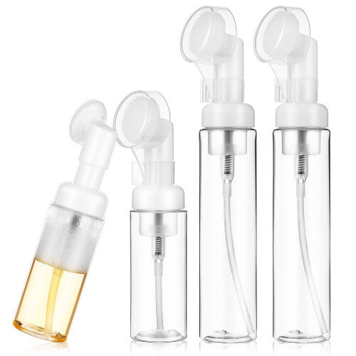 4 pcs 60ml 100ml refillable foaming soap bottles with brush head 2