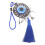 Blue Evil Eye Bilhängande I Legering Med Fransar 10