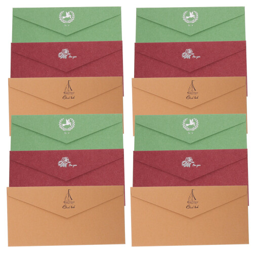 12 Set Vintagemiljöer Brevpapper Pappersbrevsset