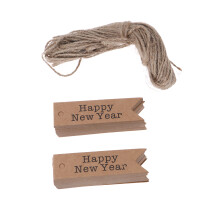 100Pcs Eco-Friendly Kraft Paper Hanging Tags Assorted Colors for Gift