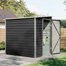 4.66 x 6FT Outdoor Metal Pent Roof Garden Storage Shed