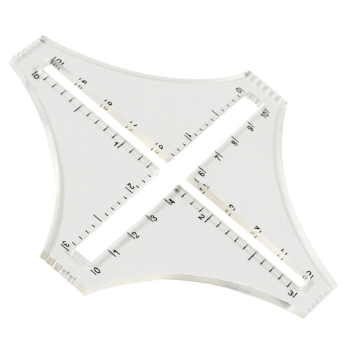Fabric Skärare Ruler Kvilters Transparent Täthet