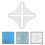 Fabric Skärare Ruler Kvilters Transparent Täthet 4