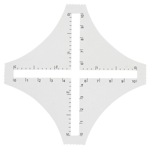 Fabric Skärare Ruler Kvilters Transparent Täthet 2