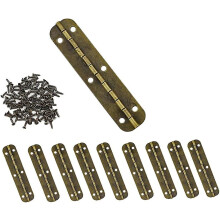 (As show, One size) 10pcs Mini Vintage Brass Hinges for Furniture Cupboard Drawer Jewelry Box with 60pcs Screws