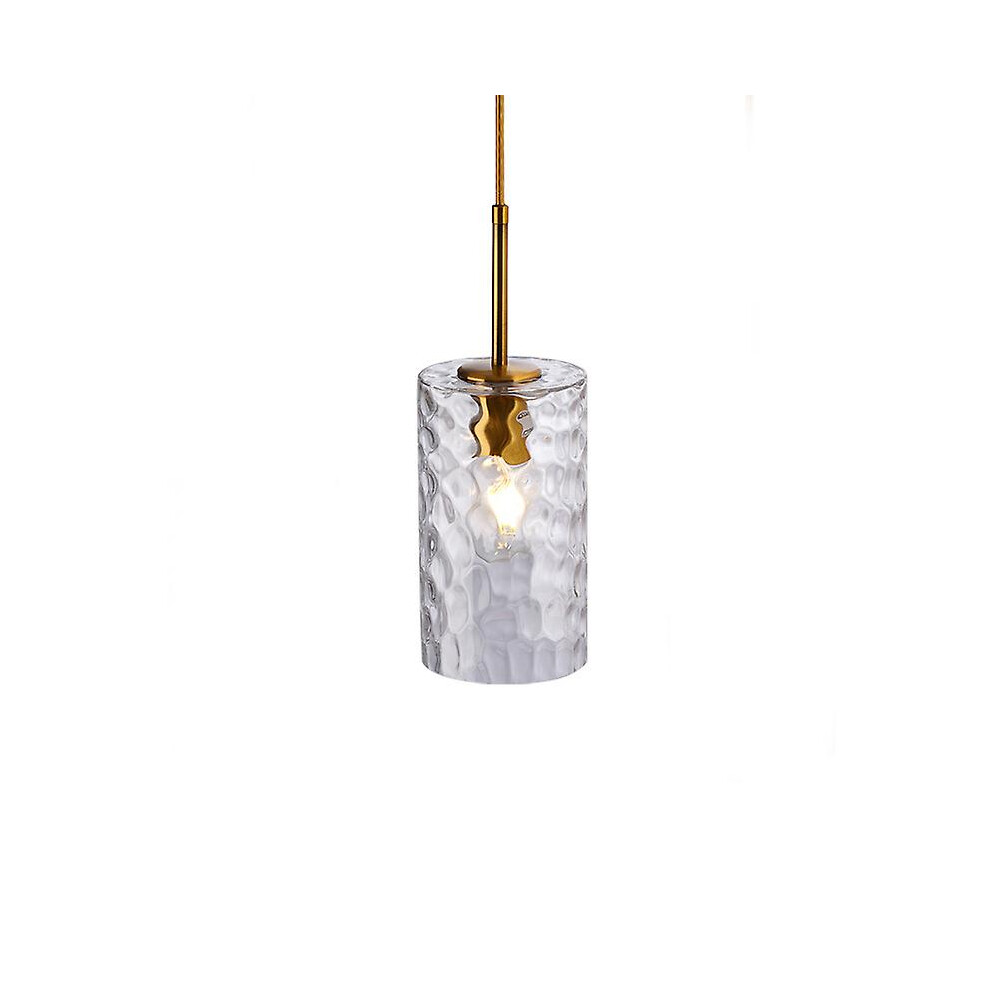 Kikidex (As Show, One Size) Nordic Style Water Ripple Glass Chandelier, Retro Style Single Head Decorative Mini Chandelier