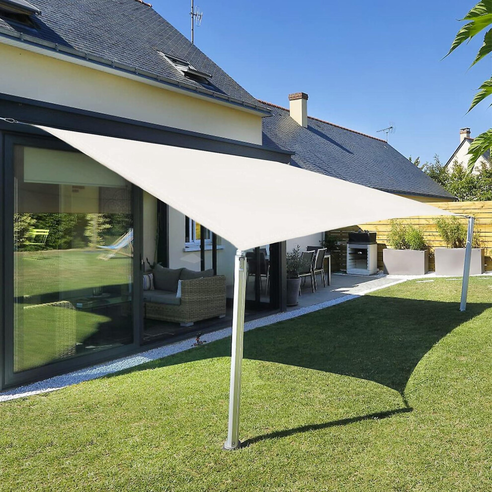 Kikidex (As Show, One Size) 3X4m Cream Rectangular Shade Sail, Waterproof Canvas 95% Uv Ray Protection