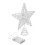 1Pc Silver Xmas Treetop Star Plastic Tree Decor with Light String 1