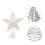 1Pc Silver Xmas Treetop Star Plastic Tree Decor with Light String 6
