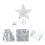 1Pc Silver Xmas Treetop Star Plastic Tree Decor with Light String 8