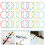80Pcs Hävstångsringar Färgglada Lösa Blad Ring 6
