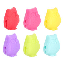 6Pcs Silikon Muggidentifierare För Vin Drycker Blandade Färger