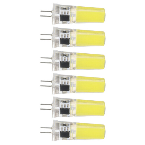 Dimmable G4 LED Bulb COB Chandelier Light 6-Pack