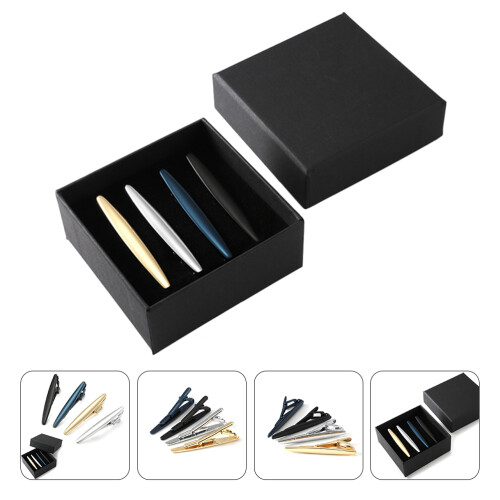 4St Slipsnöre Kopparklips För Affärsmöte Slipknapp Geschenkslåda 2