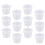 100Pcs Engångs Plast Portionsbehållare Transparent Med Lock 9