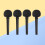 Black Cello Pegs Set Natural Material Durable Tuning Accessories 5