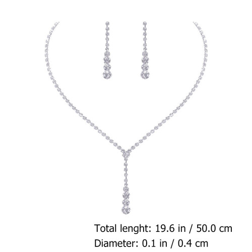 1Set Ketting En Oorbellen Bruidssieraden in 1