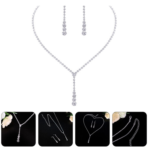 1Set Ketting En Oorbellen Bruidssieraden in 2