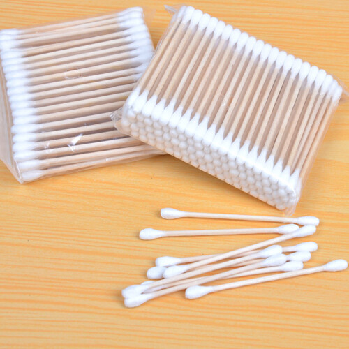 5Pack 100St Engångs Dubbeländade Cotonsticks För Öronrengöring Och 2