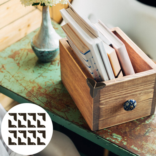 32 Sett Låd Hörnskydd Träska Vintagedesign Säkerhetsskydd 2